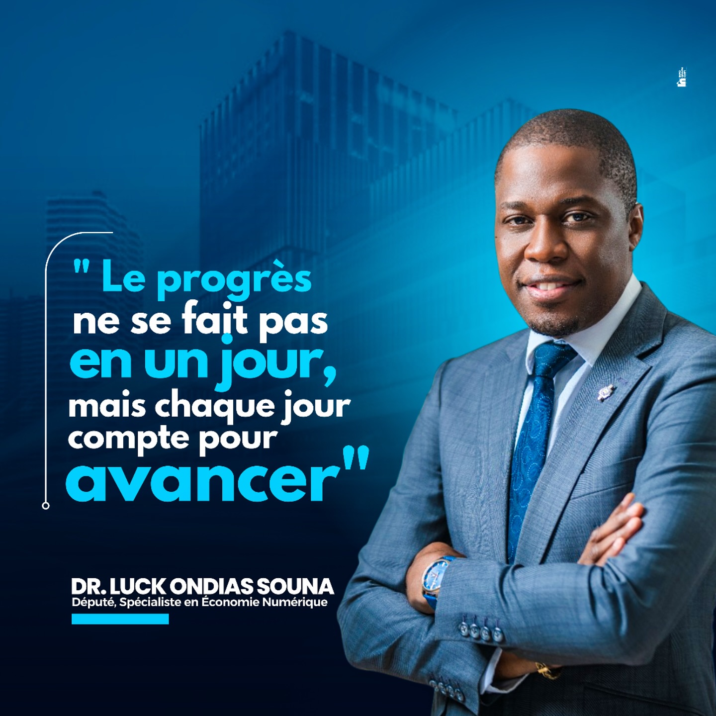 Luc Ondias avec la population